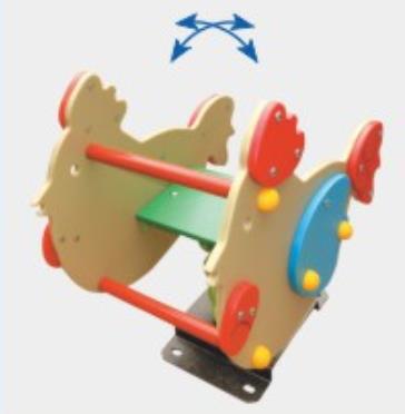 Caballo de Troya al aire libre caballo mecedora para niños individuales y dobles primavera de dibujos animados sacudiendo Yaole instalaciones de entretenimiento Balancín comunitario multifuncional