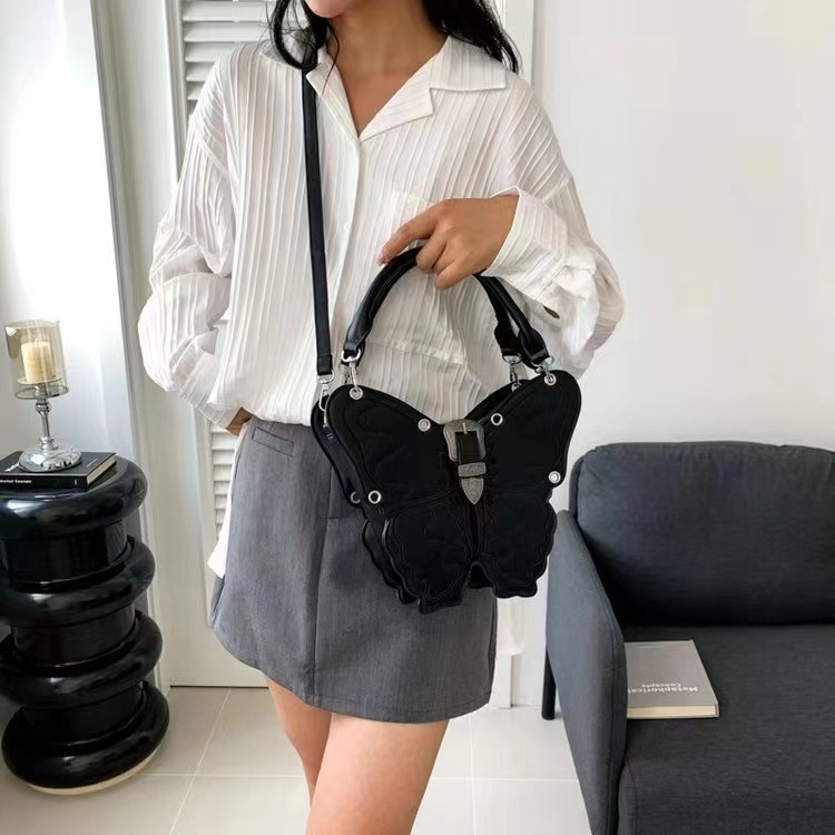 Moda nicho diseño retro mariposa mochila bolsa para mujeres 2023 nuevo todo-fósforo portátil crossbody textura bolsa de viaje