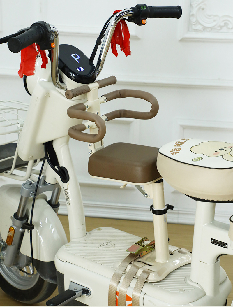 Electric Car Child Seat Front Folding Seat Pedal Battery Car Shock-Absorbing Baby Safety Seat Comfortable Stool