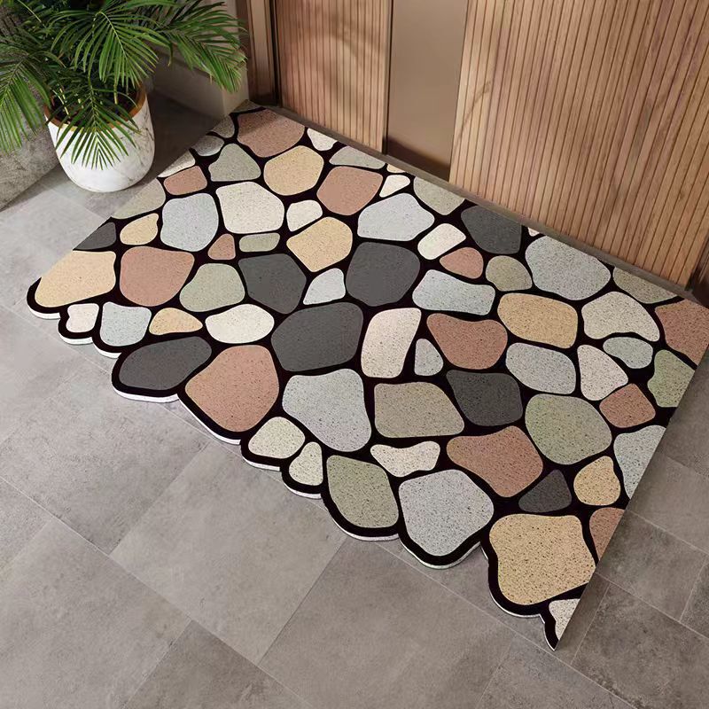 Simple Style Entryway Pebble Mat, Customizable Silk Loop Floor Mat, Balcony Household Foot Mat, Dirt-Resistant and Dust-Removing Floor Mat Simple Style Entryway Pebble Mat, Customizable Silk Loop Floor Mat, Balcony Household Foot Mat, Dirt-Resistant and Dust-Removing Floor Mat