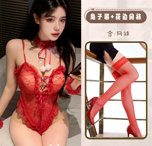 Red Rabbit Girl+Net Socks