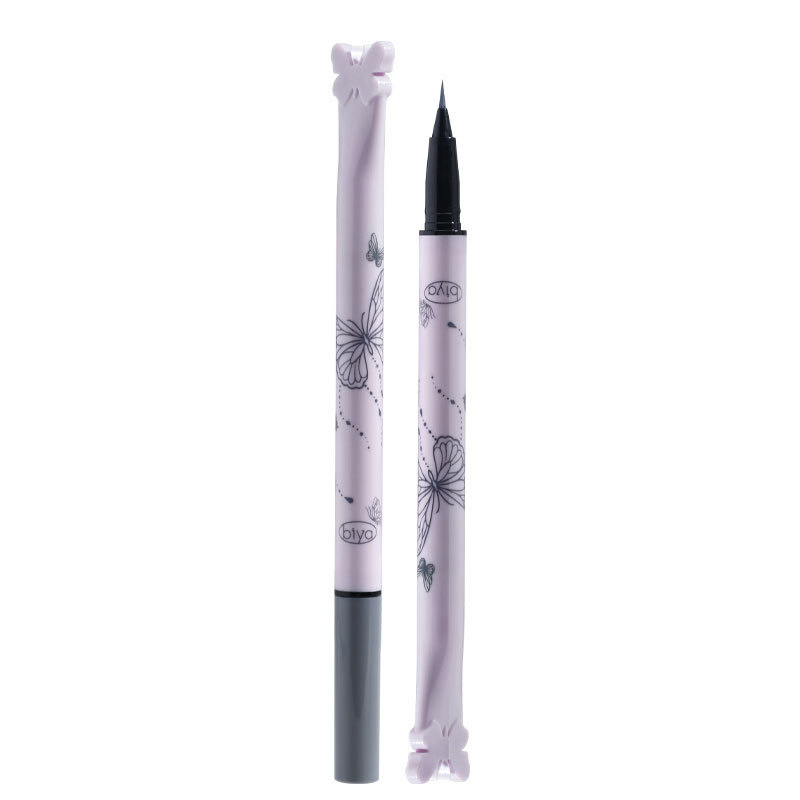 Biya luz ojo dibujo mariposa pluma de pestañas punta muy fina contorno suave maquillaje de ojos mentira gusano de seda pestañas inferiores delineador de ojos femenino