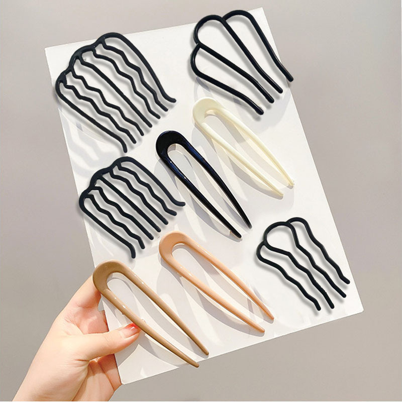 Practical Bun Maker Comb for Lazy People, Hairpin for Styling, U-Shaped Hair Clip, Professional Styling Hair Accessory, Hair Fork for Women