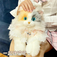 抖音同款三花猫咪玩偶娃娃公仔毛绒玩具抱枕安抚小猫可爱女孩背包