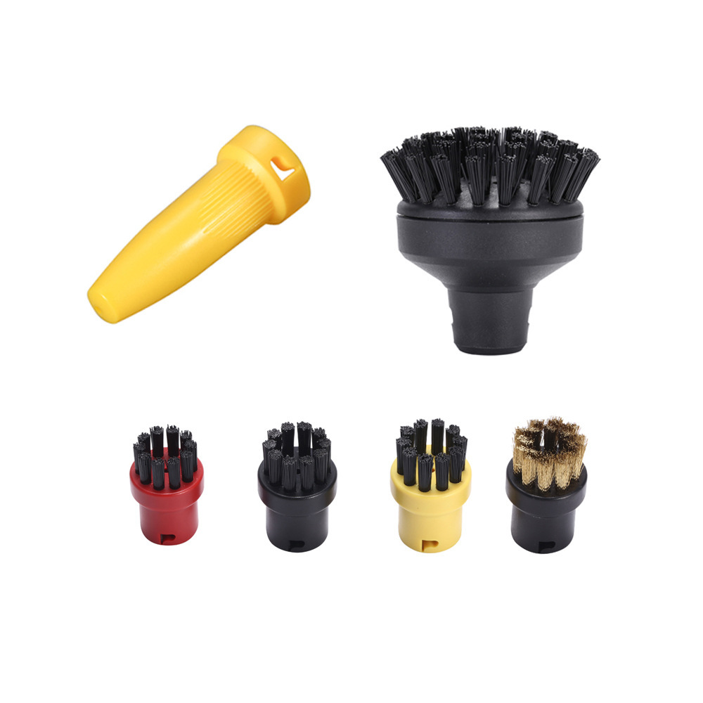 Adecuado para accesorios de vapor Karcher Kach, trapo, trapo, accesorios de vapor Karcher, cepillo redondo pequeño, cepillo de cobre