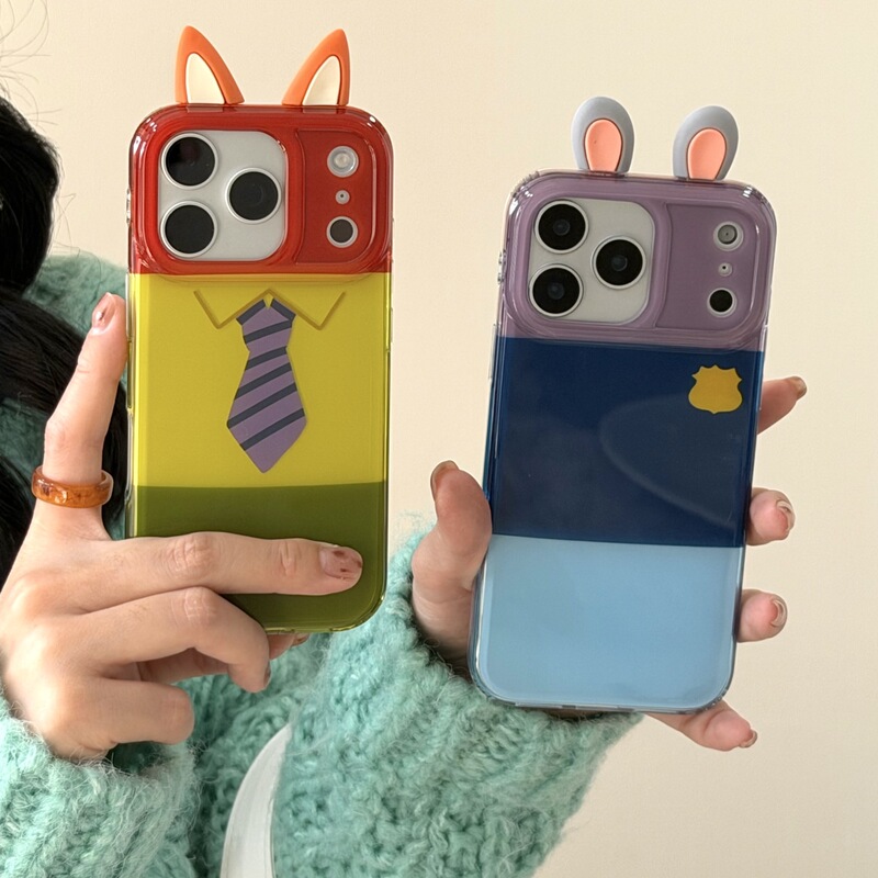 Three-Dimensional Ears Judy Nick Suitable for iPhone 17 Pro Max Phone Case Apple 14/15 Protective Cover 16 for Women