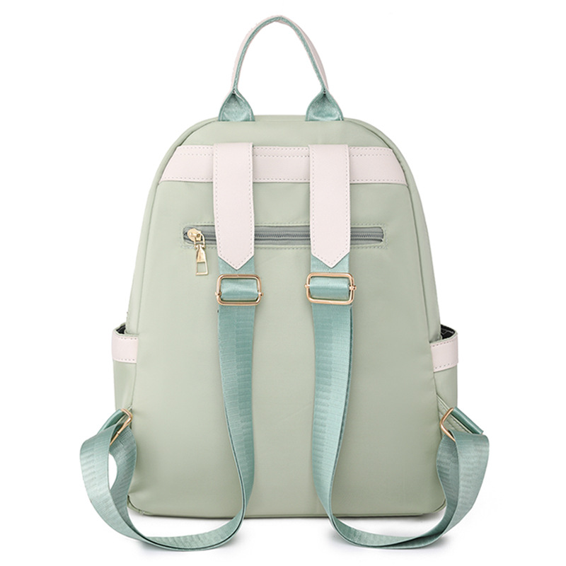 Bolsos para mujer 2023 nueva mochila de nailon para mujer coreana moda contraste color remache mochila de viaje mochila escolar en nombre del cabello