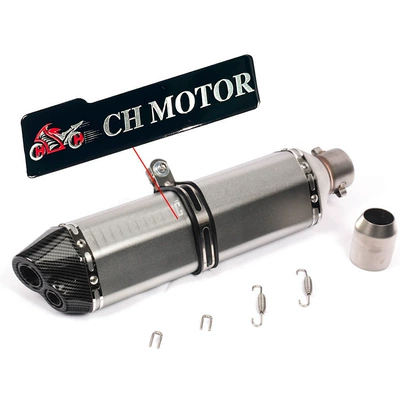 Hexagonal Exhaust Pipe Universal Exhaust pipe - 14-double-tail-extended-small-hexagonal-silver