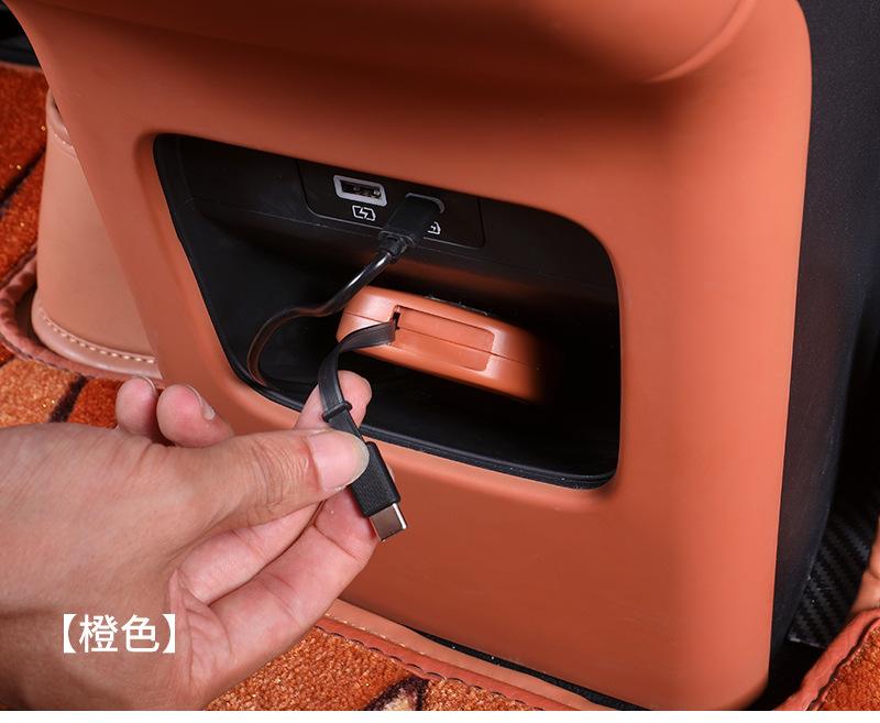 Magnetic Absorption Retractable Car Charging Cable 66W Fast Charging Type-C Data Cable Car Mobile Phone Charging Cable