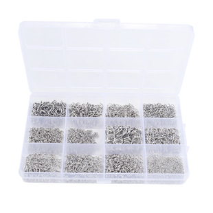 4-10mm stainless steel open ring closed ring connection ring diy jewelry basic accessories 12 box combination
