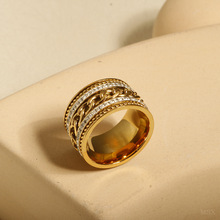 热销经典简约麻花镶钻女款戒指铸造工艺超闪微镶轻奢高级叠戴戒指