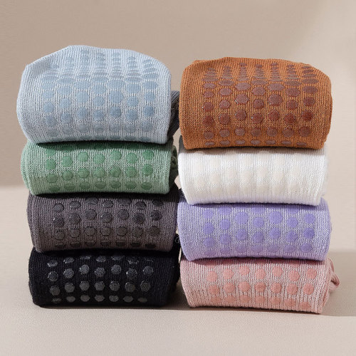 High-end Yoga Socks with Non-slip Professional Women's Autumn/Winter Mid-calf Pilates Adult Exercise Fitness Floor Socks