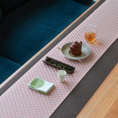 沐春甄選 知舍 雲水紋茶席 織錦雲錦桌旗 雙面織錦緞茶桌布