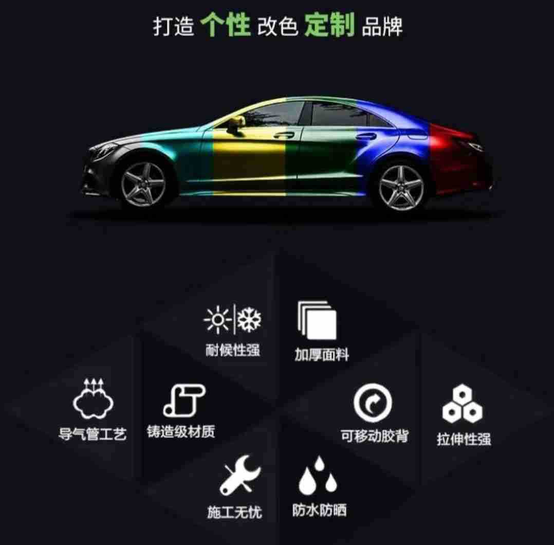Car body color change film color change purple charm blue computer protective film interior anti-scratch hot cross-border electro-optical cutting