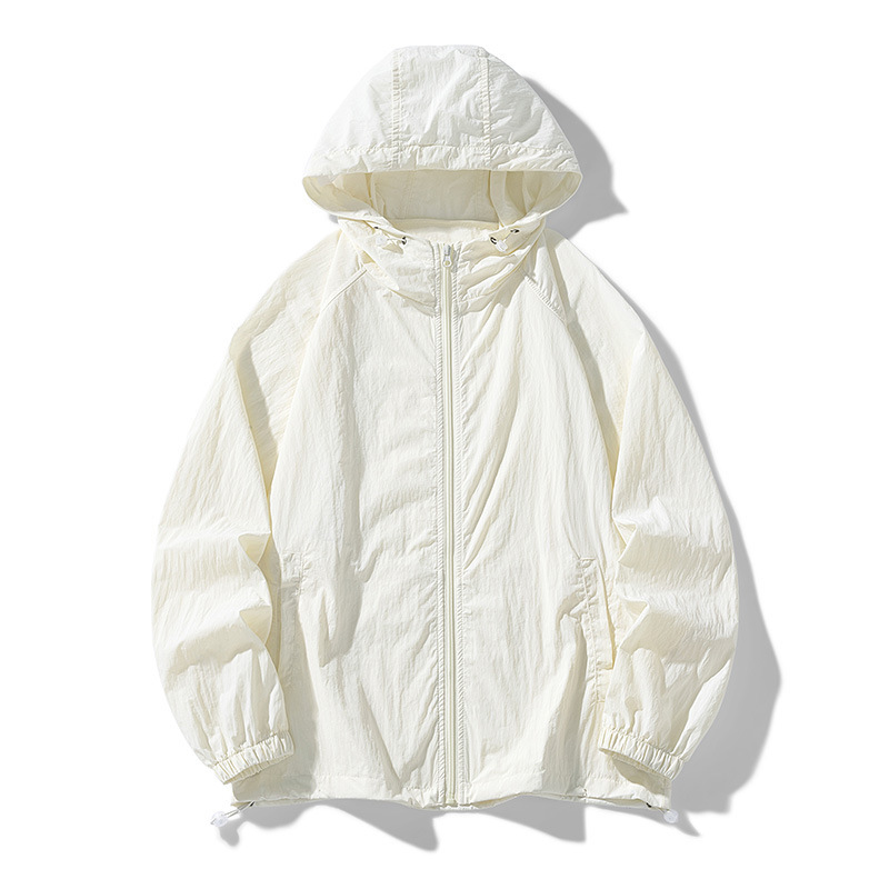 Sun Protection Clothing Men's Summer plus size Lightweight Breathable Ice Silk Hooded Jacket Outdoor Couple Sports Jacket Sun Protection Clothing