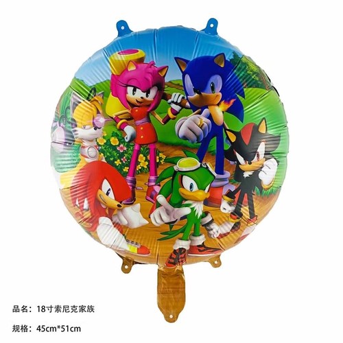 New Sonic Aluminum Film Balloon Children's Toy Party Decorative Balloon Wholesale