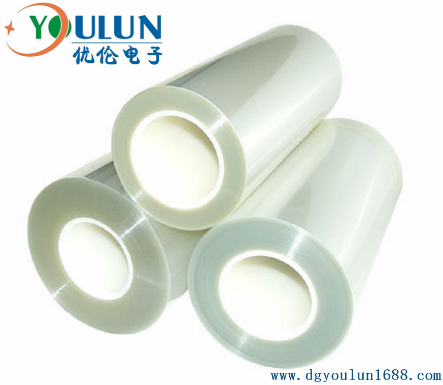供应75u氟素离型膜 透明PET氟塑膜 氟素膜 金手指/绿硅胶带贴合用