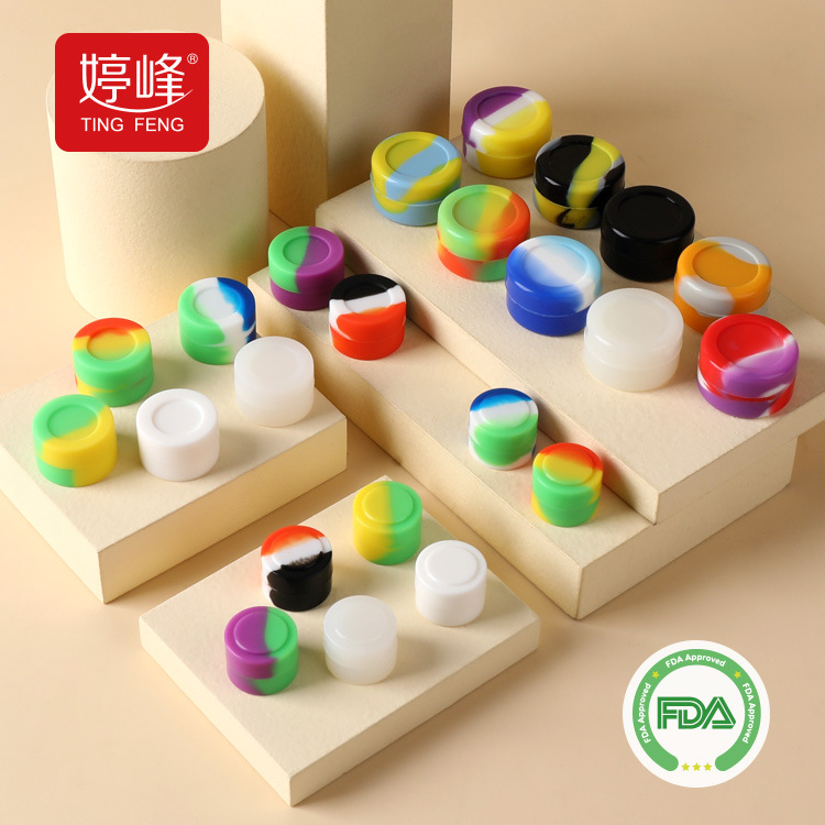 Caja Redonda de Silicona Multiuso 5ml y 7ml Portátil para Aceite Esencial y Pastillas