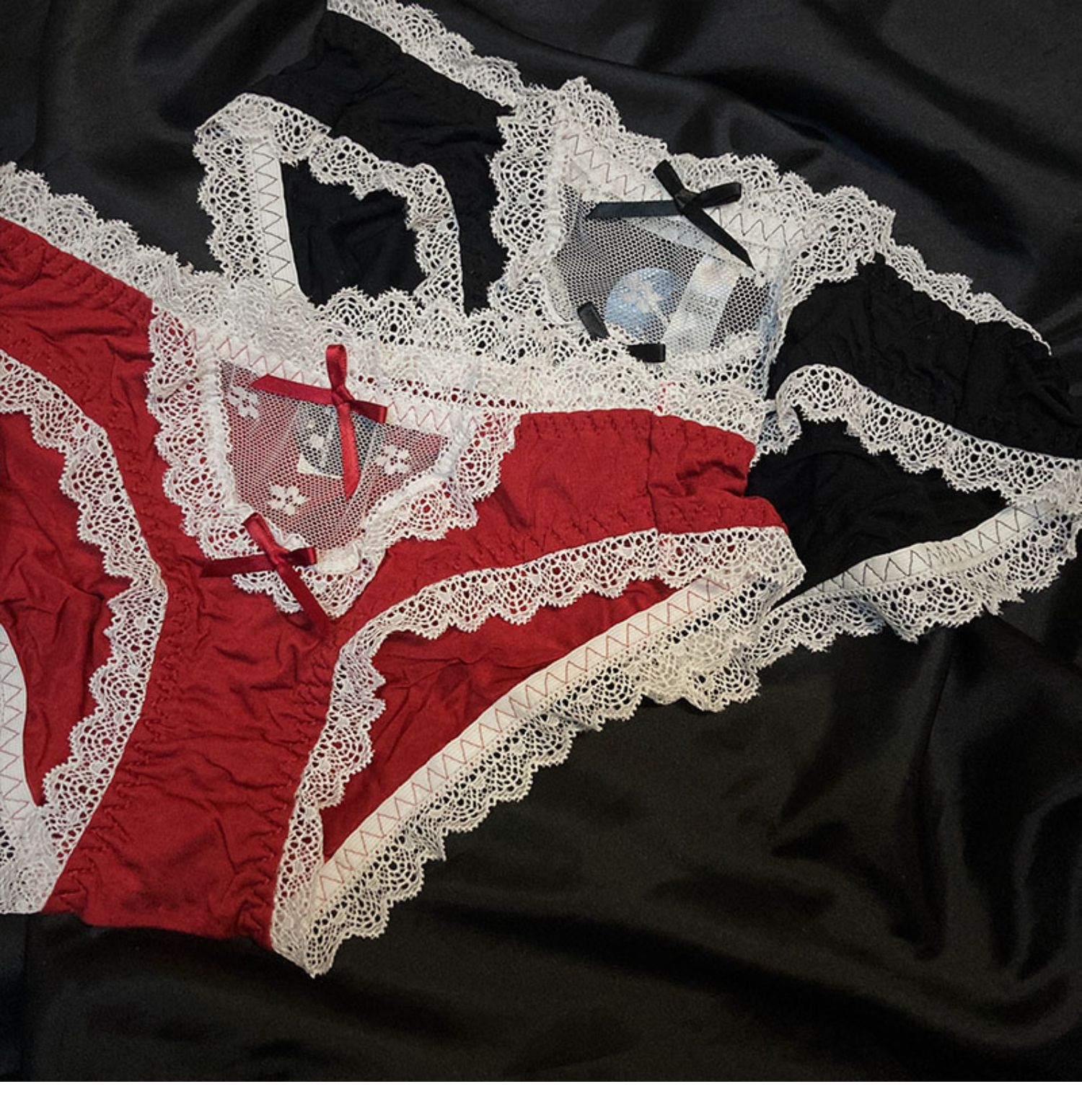 帮手描述图：MsA洛丽塔女仆 莫代尔棉少女内裤蕾丝低腰镂空性