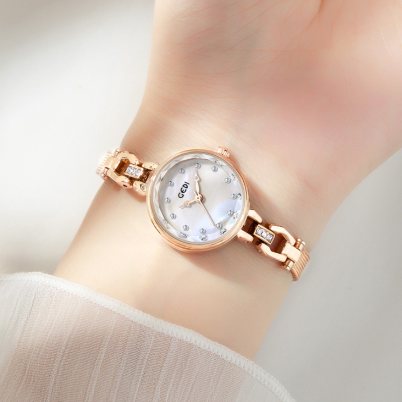 Goldie Light Luxury Bracelet Watch High-grade Mellon Plate Quartz Watch Women's Small Stainless Steel Waterproof Watch
