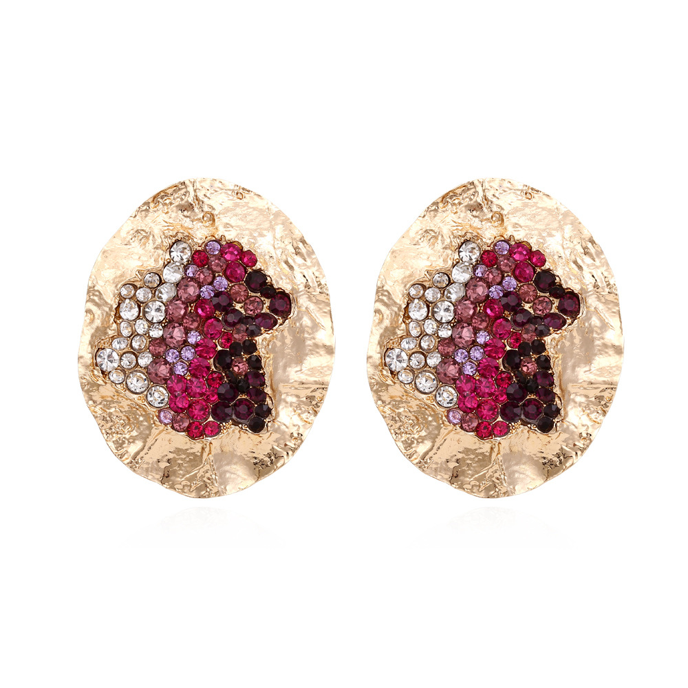 1 Pair Simple Style Round Alloy Inlay Artificial Diamond Womenu0027S Ear Studs