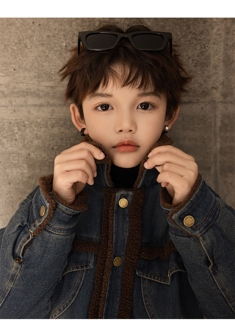 Giacca invernale in velluto per ragazzi, stile 2025, nuovo, per bambini di media e grande taglia, giacca in denim alla moda più spessa per ragazzi, autunno e inverno_voghion.com