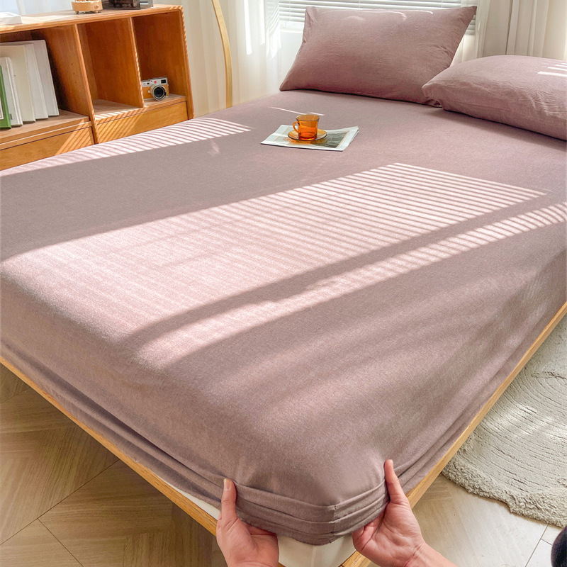 2024 nueva clase A de algodón teñido en hilo de algodón lavado funda de almohada para estudiantes