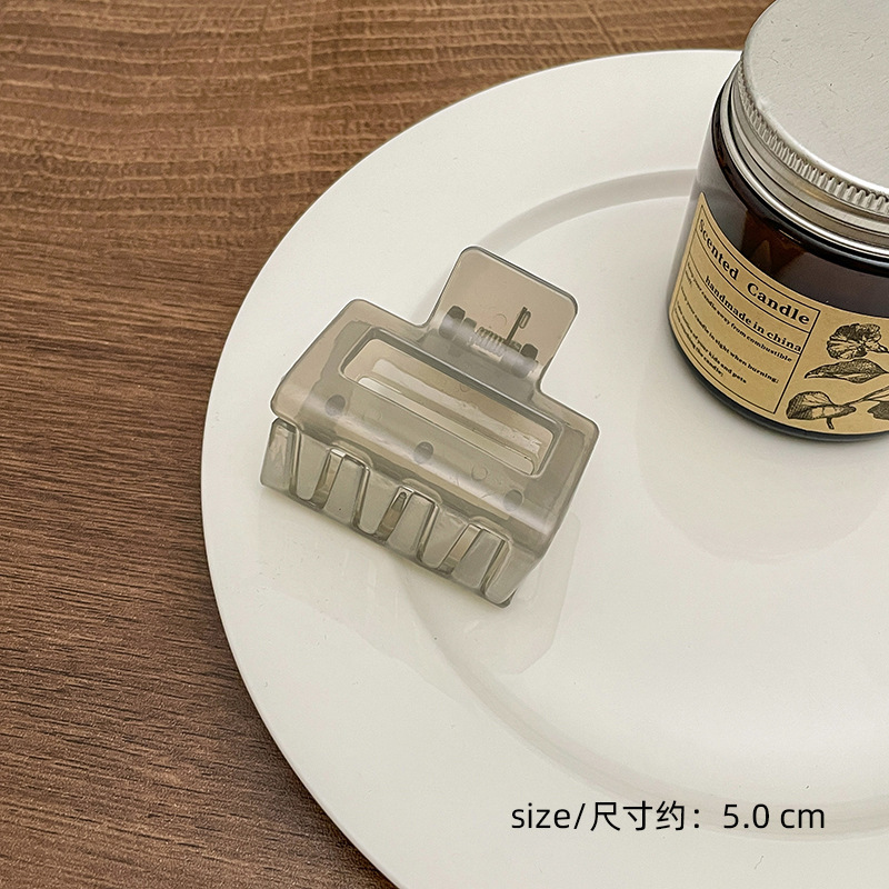 Milk Brown horquilla grande hacia atrás cabeza clip de pelo tocado de las mujeres principios de primavera de alto grado updo tiburón horquilla