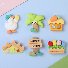 树脂配件梦幻花园小鸭子diy饰品奶油胶手机壳装饰贴片发饰材料