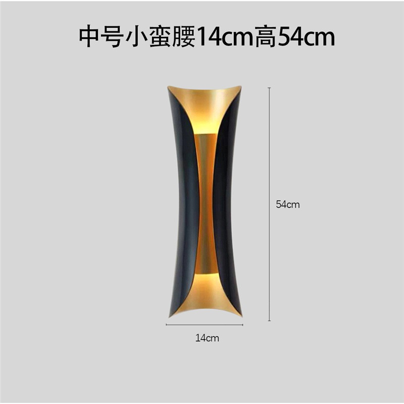 A-type-Mid-size black outside and inner gold