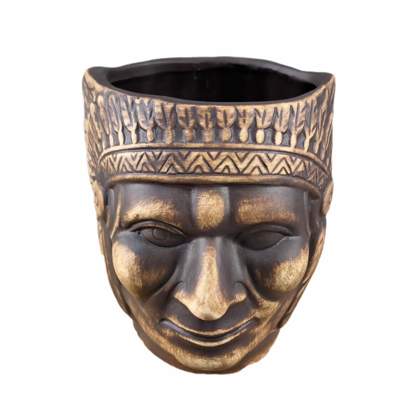 Halloween Skull Cup Taza de tótem Hawaii Tiki Mug Taza creativa Taza de cerámica Tic Taza Mauli Chief