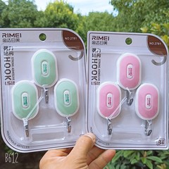 Bestselling Brand Jinda Dayimei 2781 Three-Piece Hook Household Office Adhesive Hook Metal Hook Mixed Colors