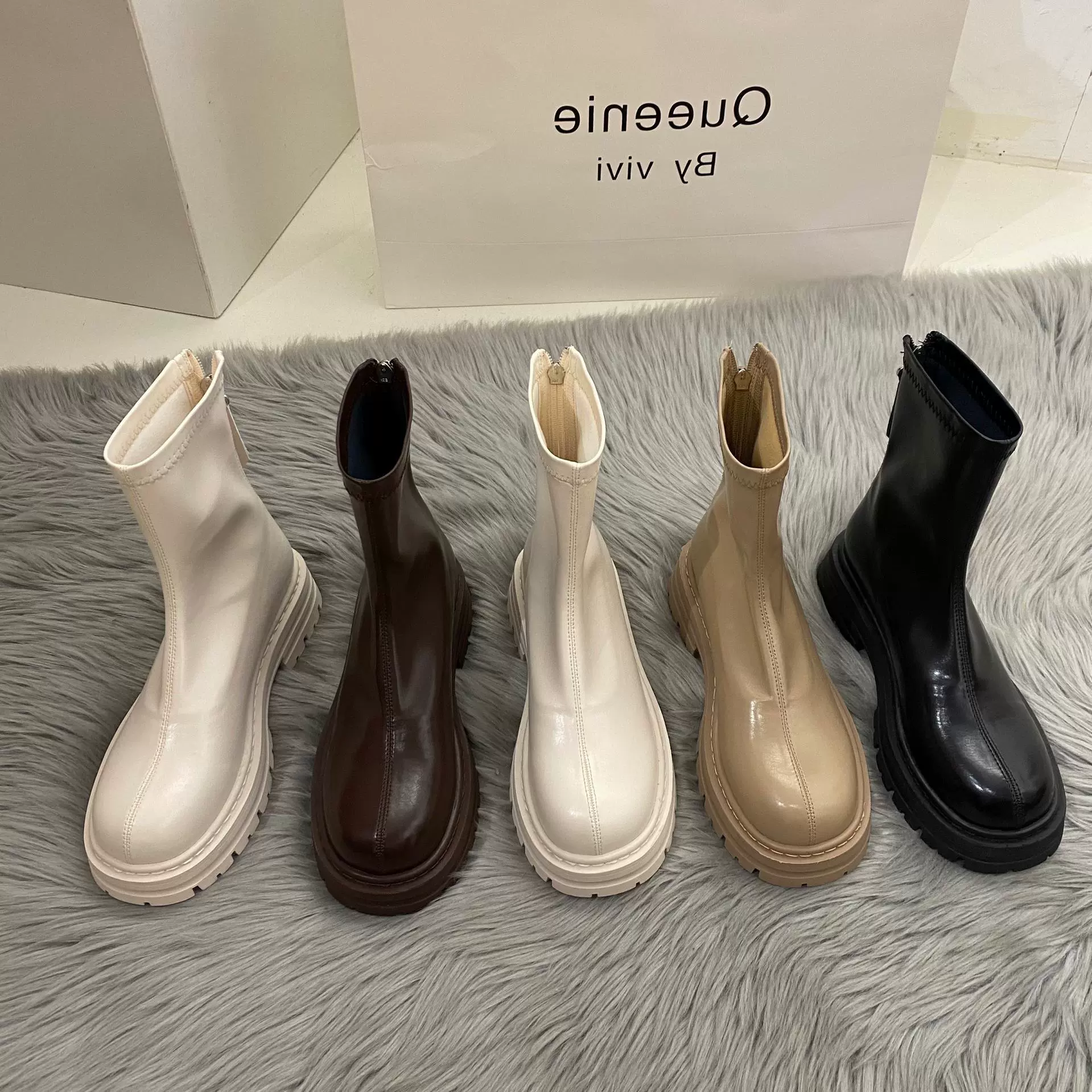 Ботинки Martin в британском стиле, женские весенне-осенние новые популярные в Интернете модные тонкие сапоги 2023 года, маленькие подходящие ко всему короткие сапоги на толстой подошве