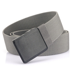 2022 new Nifco buckle metal-free plastic steel buckle elastic woven belt men's belt can be customized with logo