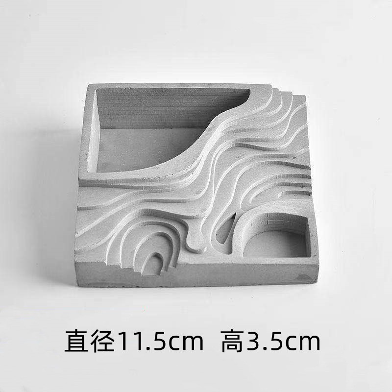 Creativo pequeño escritorio arte plantación planta decorativa flor verde maceta interior maceta carnosa cemento de oficina europeo