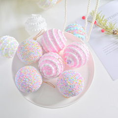 新商品クロスボーダーマカロン系バブルクリスマスボール創意塗り絵クリスマスボールセットクリスマス雰囲気装飾品