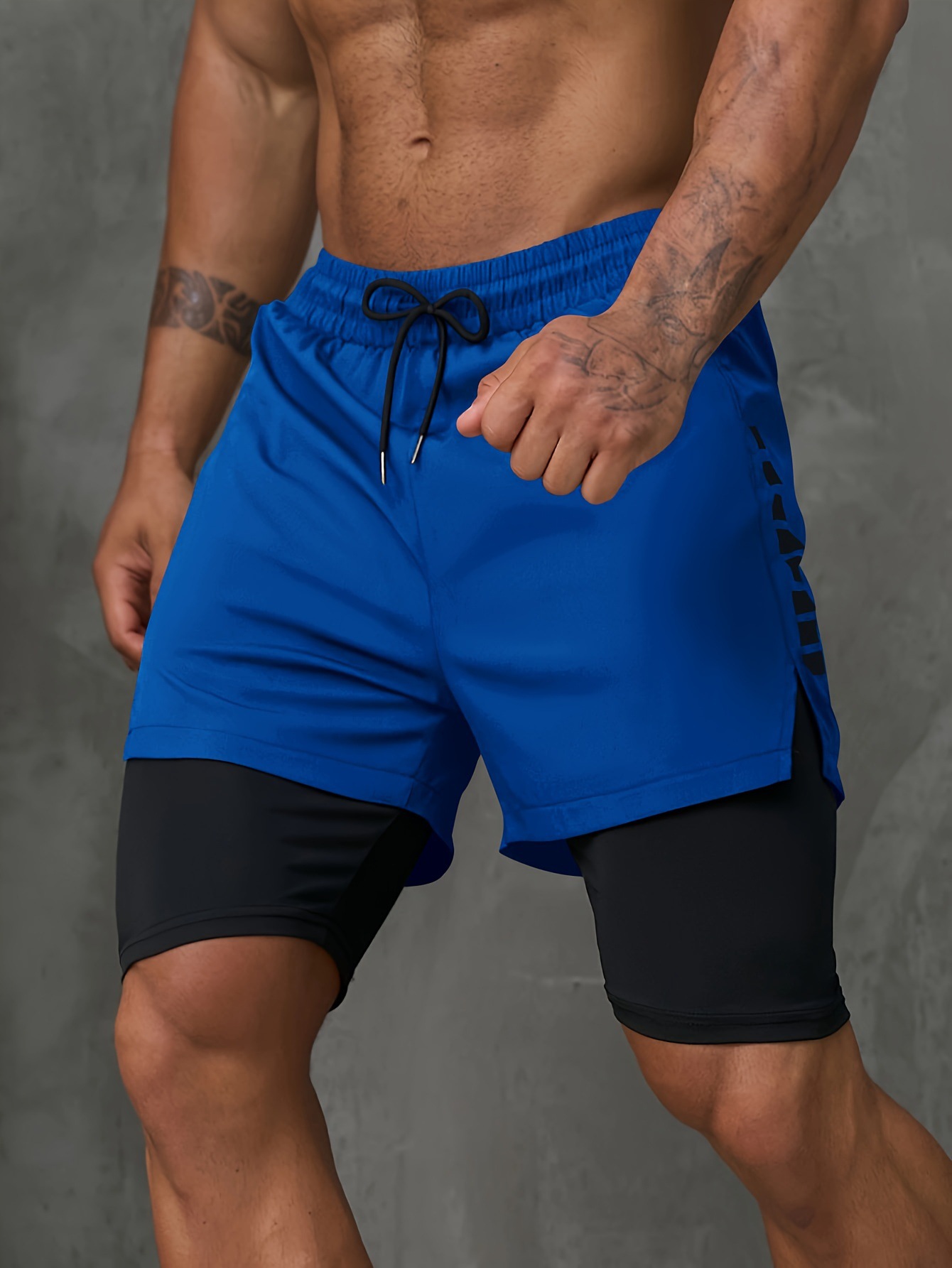 Men's Clothing Athletic Pants Casual Outdoor Breathable Multi Pocket Double Layer Shorts Muscular Design_viptrois.com