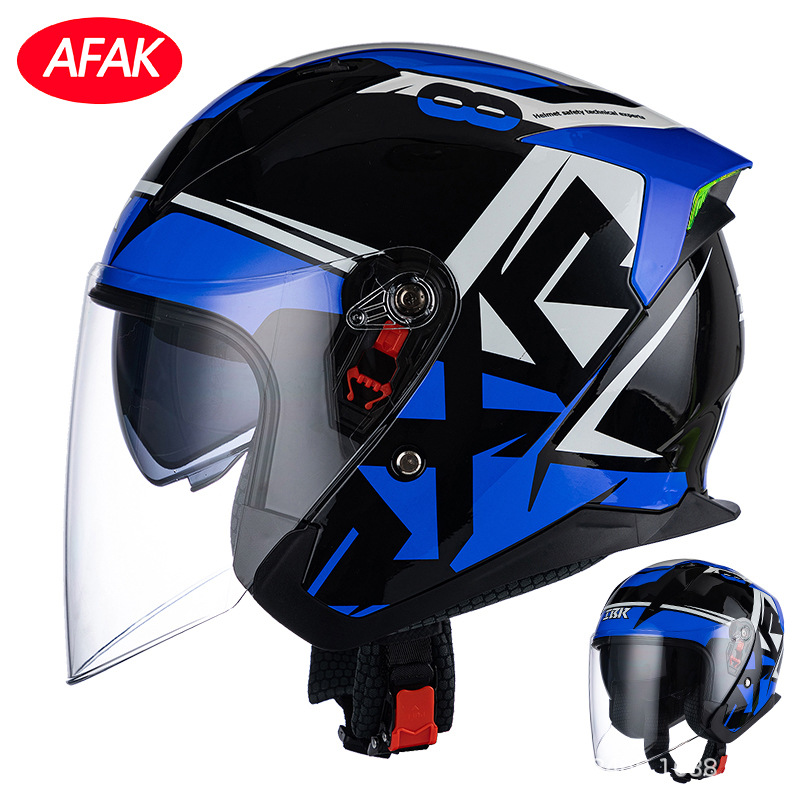 Fabricante 3C certificado motocicleta de doble cara espejo casco invierno hombres y mujeres motocicleta eléctrica casco de seguridad medio casco al por mayor