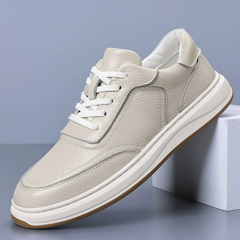 Men's demi-season universal breathable sneakers, shoes for leisure for leather shoes, genuine leather