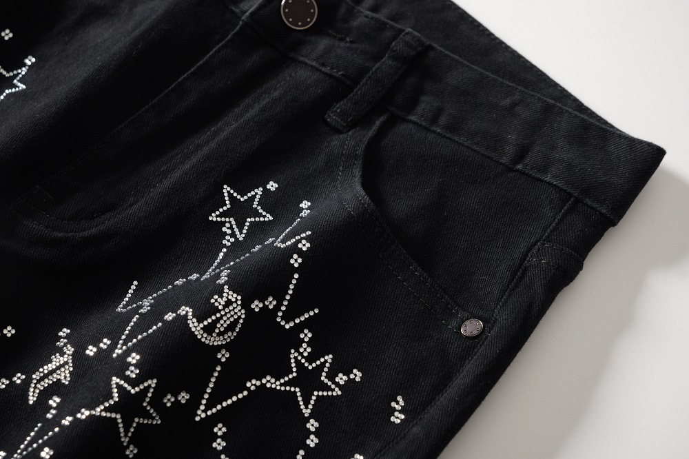 Men's Clothing Autumn/Winter New Style Dark Washed Jeans Men's Slim Fit Straight Leg Men's Autumn Denim Long Pants Thick Style_mkmklike.com