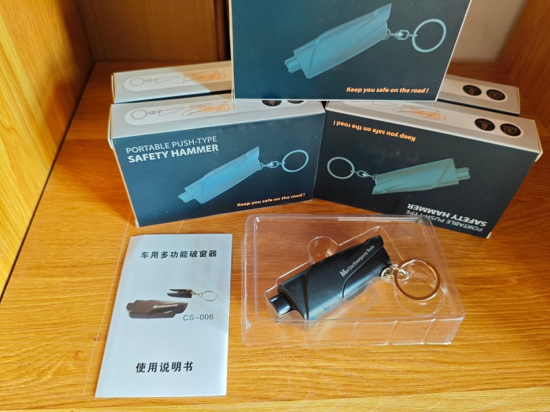 Car Safety Hammer, Mini Window Breaker, Seatbelt Cutter, Multifunctional Escape Hammer, Portable Car Emergency Kit