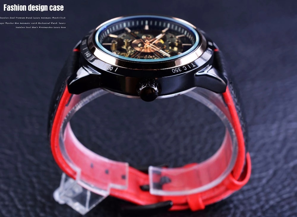 Forsining blue light glass mechanical watch for men's leisure sports hollowed out fully automatic mechanical watch is_voghion.com