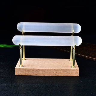天然摩洛哥透石膏棒水晶长条状石膏柱手链展示架手串收纳支架摆件