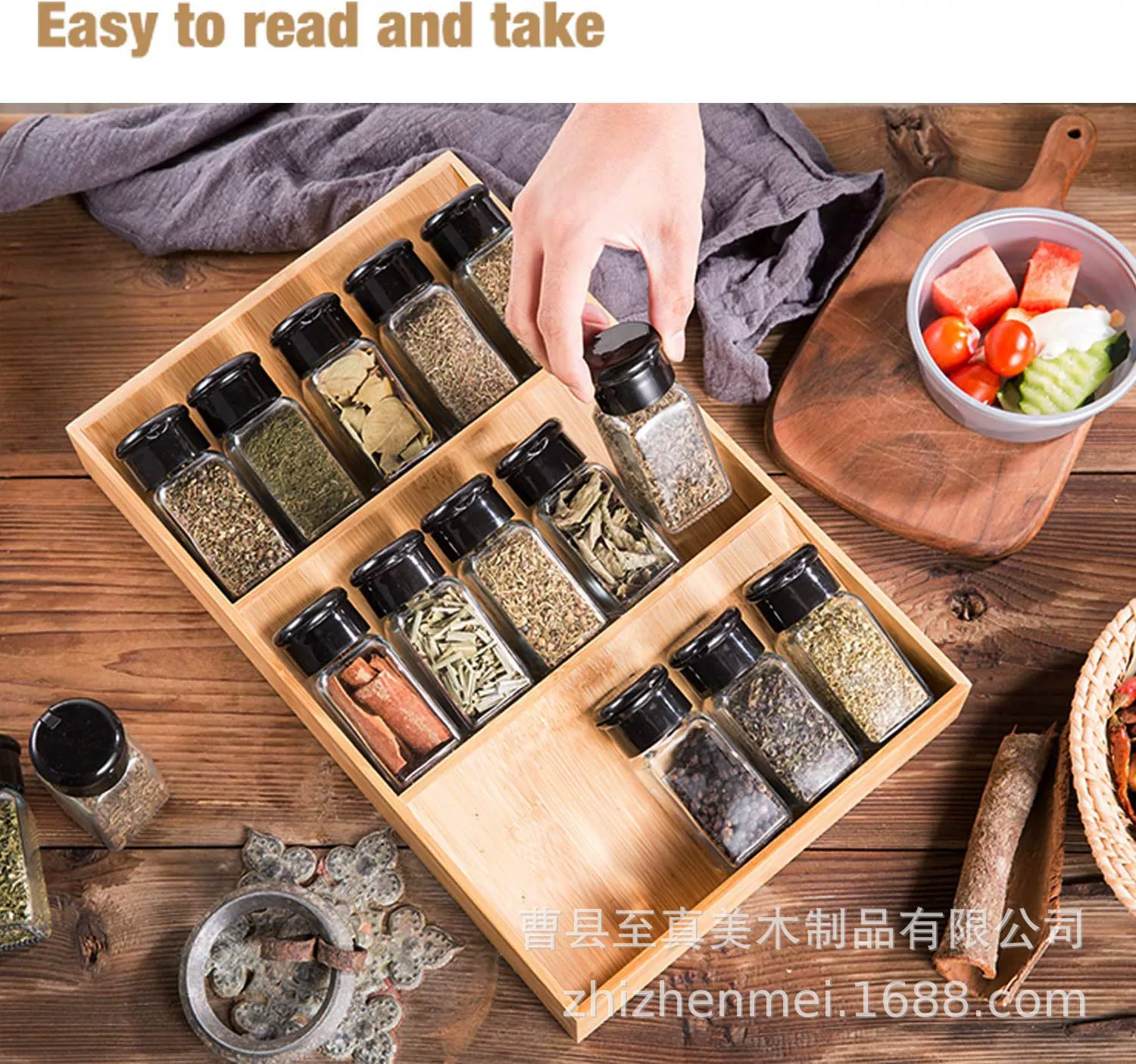 Бамбуковый ящик для специй деревянный кухонный шкаф ящик шкаф для специй бутылка витамина деревянный стеллаж для хранения