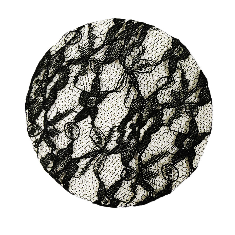 Latin dance bun hairnet with lace embroidery, invisible hairnet for women, professional hair accessory, cross-border hair accessory