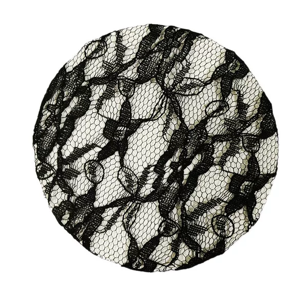 Latin dance bun hairnet with lace embroidery, invisible hairnet for women, professional hair accessory, cross-border hair accessory