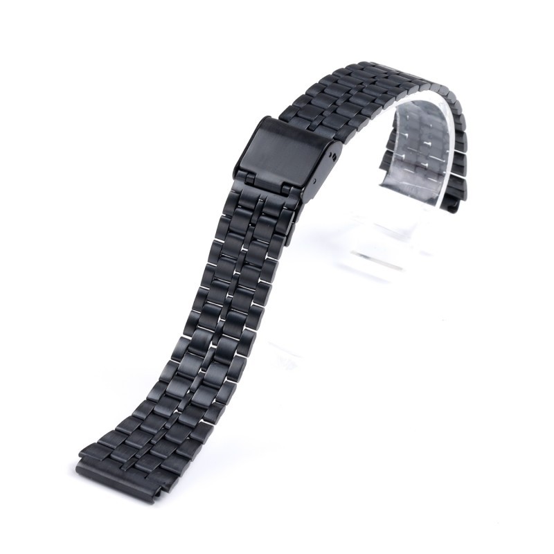 Correa de acero pequeña retro de cinco cuentas adecuada para relojes inteligentes Huawei y Samsung, correa de metal de acero inoxidable de 18 mm para hombres y mujeres.