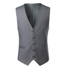 外贸男装经典款6XL大码西服马甲背心商务职业装修身正装礼服英伦