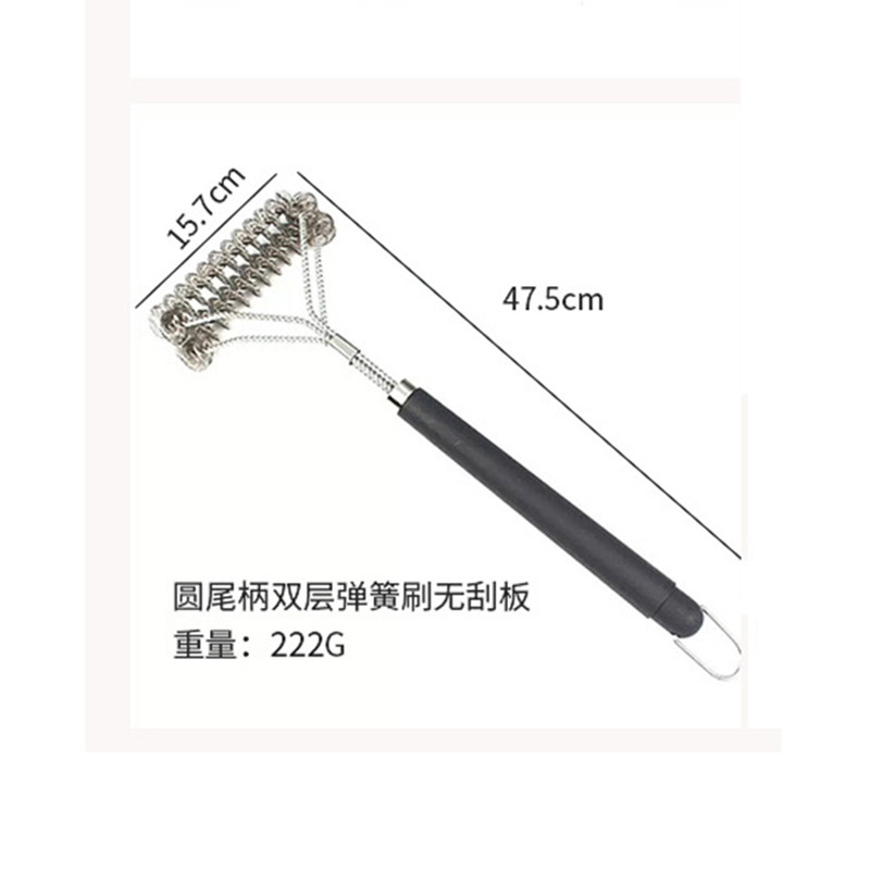 跨境新款烧烤工具清洁刷弹簧刷头钢丝刷子烧烤架网烧烤炉清洗刷|undefined