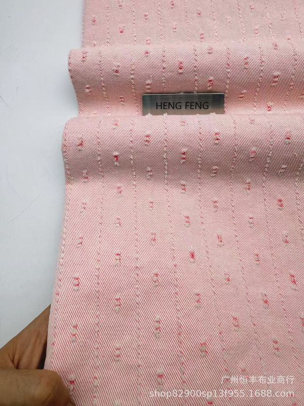 马卡龙色钩花小香风牛仔面料春秋裤子外套裙服饰箱包布料厂家批发|undefined